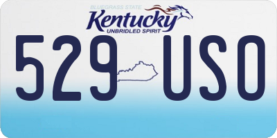 KY license plate 529USO