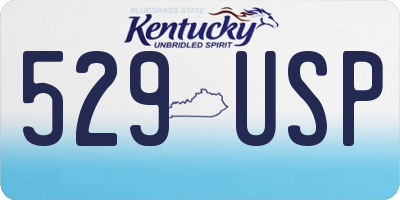 KY license plate 529USP