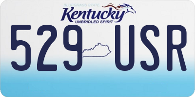 KY license plate 529USR