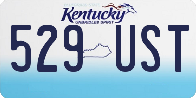 KY license plate 529UST