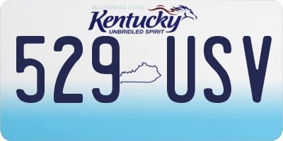 KY license plate 529USV