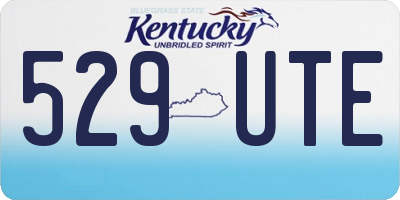 KY license plate 529UTE