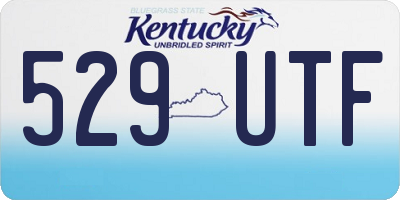 KY license plate 529UTF