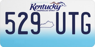 KY license plate 529UTG