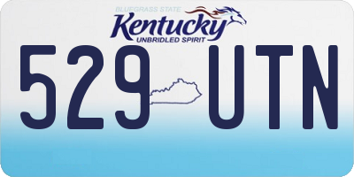 KY license plate 529UTN