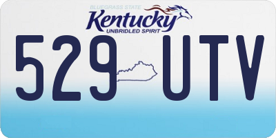 KY license plate 529UTV