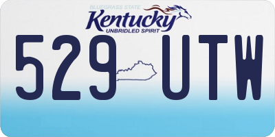 KY license plate 529UTW