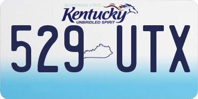 KY license plate 529UTX