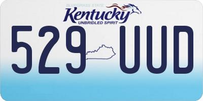 KY license plate 529UUD