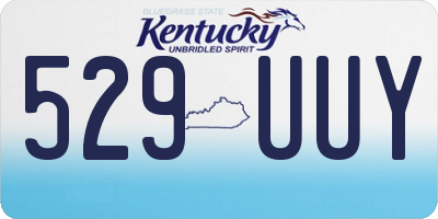 KY license plate 529UUY