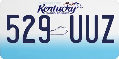 KY license plate 529UUZ