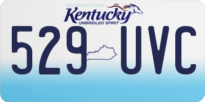 KY license plate 529UVC