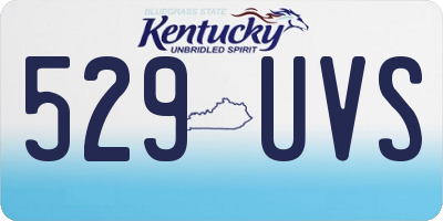 KY license plate 529UVS
