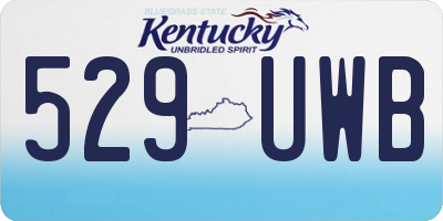 KY license plate 529UWB