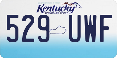 KY license plate 529UWF