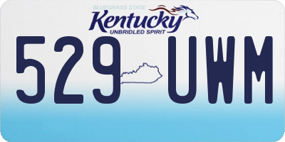 KY license plate 529UWM
