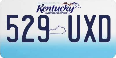 KY license plate 529UXD