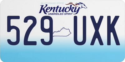 KY license plate 529UXK