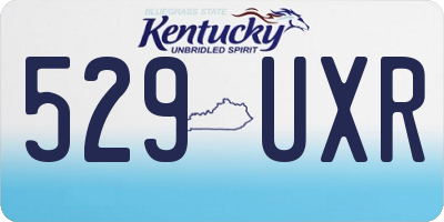 KY license plate 529UXR