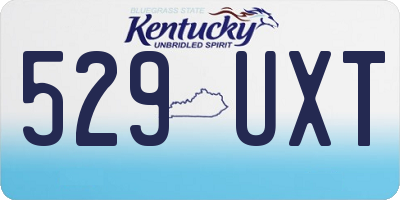 KY license plate 529UXT