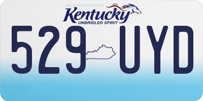 KY license plate 529UYD