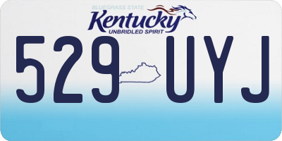 KY license plate 529UYJ