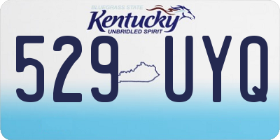 KY license plate 529UYQ