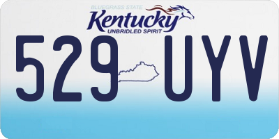 KY license plate 529UYV