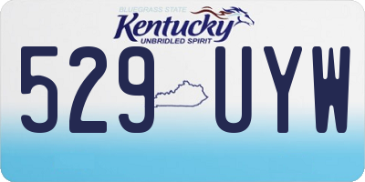 KY license plate 529UYW