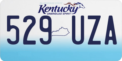 KY license plate 529UZA