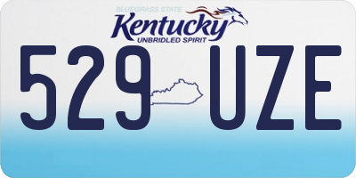 KY license plate 529UZE