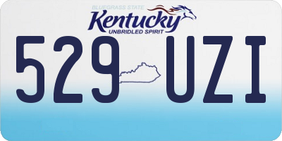 KY license plate 529UZI