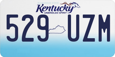 KY license plate 529UZM