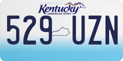 KY license plate 529UZN