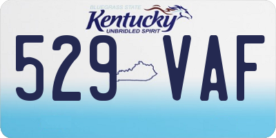 KY license plate 529VAF