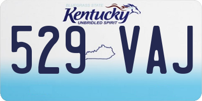 KY license plate 529VAJ