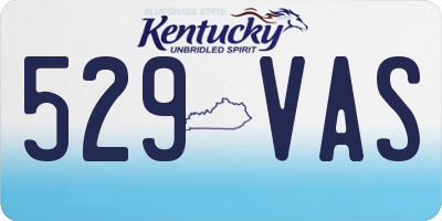 KY license plate 529VAS