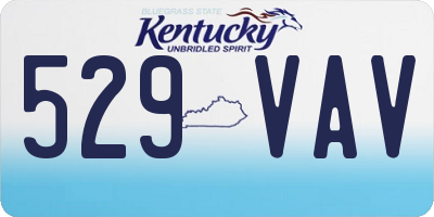 KY license plate 529VAV