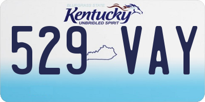 KY license plate 529VAY