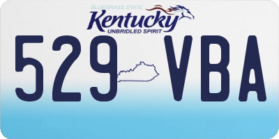 KY license plate 529VBA