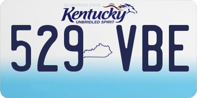 KY license plate 529VBE