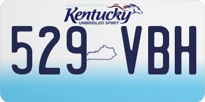 KY license plate 529VBH