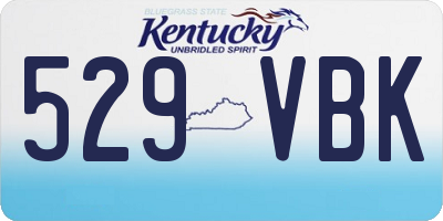KY license plate 529VBK