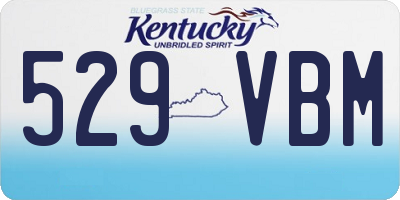 KY license plate 529VBM