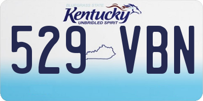 KY license plate 529VBN