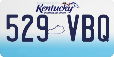 KY license plate 529VBQ