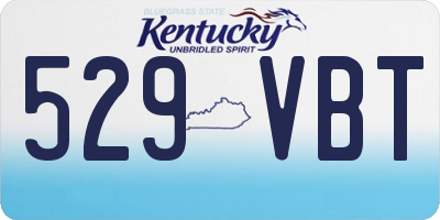 KY license plate 529VBT
