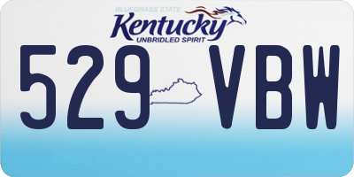 KY license plate 529VBW