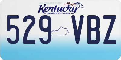 KY license plate 529VBZ