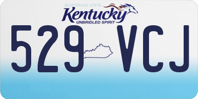 KY license plate 529VCJ